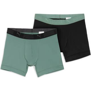 Men&#39;s Puma Sport Microfiber Boxers (2-Pack), Green, Size 3, Clothing - Black - 3