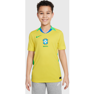 Brasilien 2025 Stadium Home (kvindehold) Nike Dri-FIT Replica-fodboldspillertrøje til større børn - gul - L