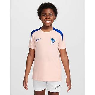 FFF Strike Nike Dri-FIT-fodboldtrøje med korte ærmer til større børn - Pink - L