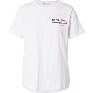 Gant GANT White Regular Fit 100% Cotton Graphic T-Shirt
