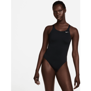 Nike Poly Solid Fastback-badedragt i ét stykke til kvinder - sort - 38