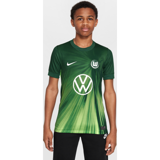 Kortærmet Vfl Wolfsburg 2025/26 Stadium Home Nike Dri-FIT Replica-fodboldtrøje til unge - grøn - M