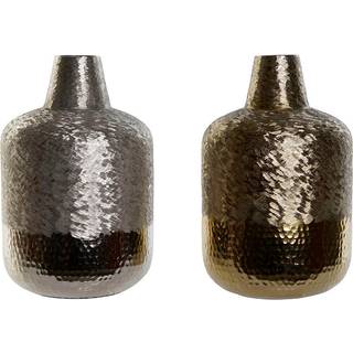 Vase DKD Home Decor Gylden Sølvfarvet Aluminium Moderne 22 x 22 x 33 cm (2 enheder)