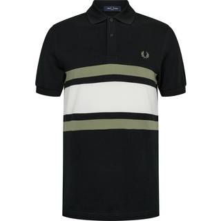 Fred Perry Panelled Polo T Shirt Green