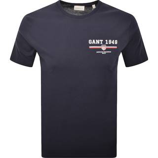 Gant Original Graphic T Shirt Blue