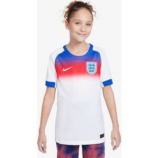 England 2025 Stadium Home (kvindehold) Nike Dri-FIT Replica-fodboldspillertrøje til større børn - blå - XS