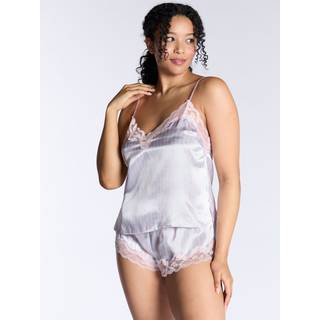 Boux Avenue Boux Avenue Light Blue Amelia Satin Stripe Cami & Short Pyjamas Set