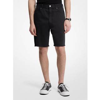 MK Frayed Denim Shorts - Black - Michael Kors - 34