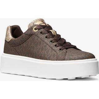 MK Romey Metallic Two-Tone Signature Logo Platform Trainers - Brown - Michael Kors - EU 40.5