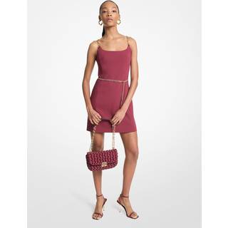 MK Chain Strap Belted Bustier Mini Dress - Purple - Michael Kors - EU 42