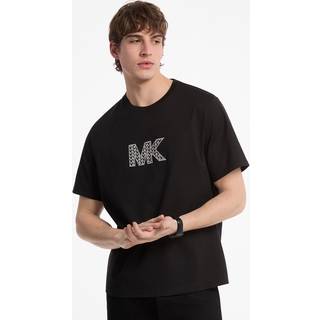 MK Graphic Logo Cotton T-Shirt - Black - Michael Kors