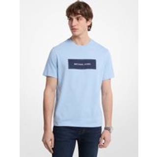 MK Logo Cotton T-Shirt - Blue - Michael Kors - XS