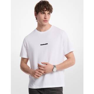 MK Logo Cotton T-Shirt - White - Michael Kors