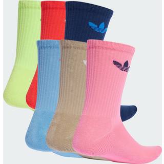 Trefoil Cushion Crew sokker, 6 par - Ash Blue / Night Indigo / Lucid Red - 46-48