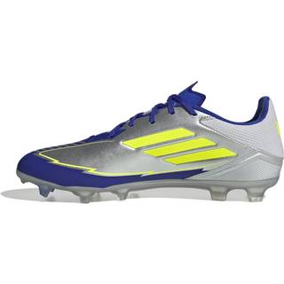F50 League Messi Firm/Multi-Ground støvler - Silver Metallic / Solar Yellow / Lucid Blue - 45 1/3