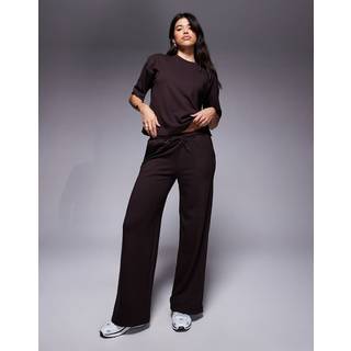 River Island River Island Brown Premium Wide Leg Joggers