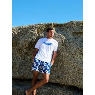 HUGO Blue Nalax T Shirt Open White