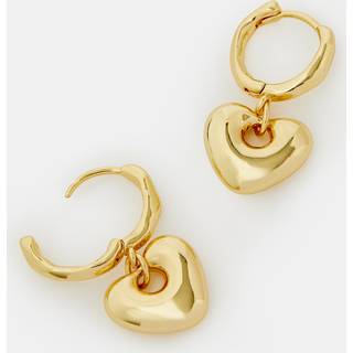 Accessorize Accessorize 14ct Gold Heart Huggie Hoop Earrings