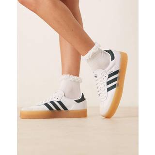 adidas originals adidas Originals White/Green Sambae W Trainers