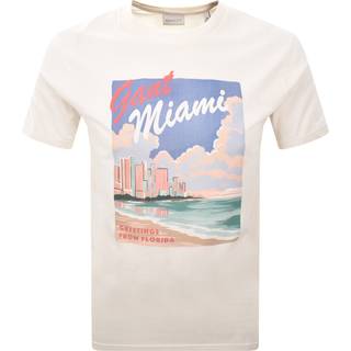Gant Original Graphic T Shirt Cream