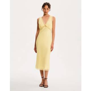 Omnes Maizie Tie Back Lace Trim Midi Slip Dress36