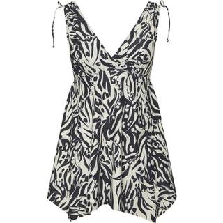 Yours Curve Yours Curve Black Abstract Animal Print Swimdress