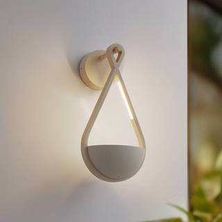 Lucande udendørs LED-væglampe Florka, beton, hængende kurv, IP54