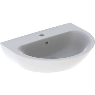 Geberit Renova håndvask: B=65cm, T=50cm, Hanehul=Midtpå, Overløb=Synlig, Hvid