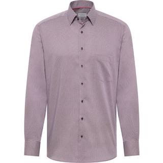 MODERN FIT Shirt in rusty red printed