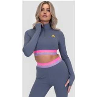 MONTIREX Icon Crop 1/4 Zip Top, Grey - XS