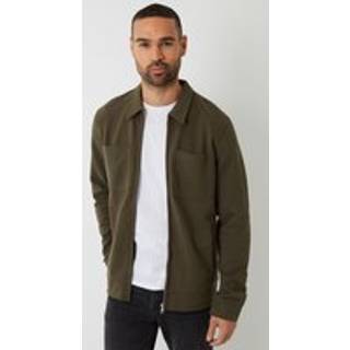 Threadbare Threadbare Green Pique Zip Through Shacket