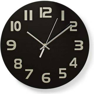 Nedis CLWA006GL30BK Vægur 30 cm Glas - Sort