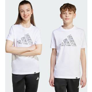 Grafisk T-shirt til børn med camouflagegrafik - White - 140