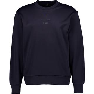 BOSS Black Herren Pullover blau unifarben