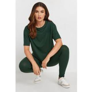 Lts Tall Khaki Green Contrast Stitch Leggings & Tshirt Set Size Ex Long > 14 - Ex Long 14