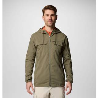Skien Valley Hooded LS Shirt Stone Green