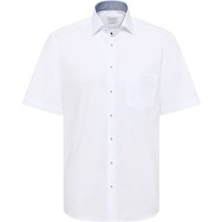 Eterna Poplin Kortærmet Skjorte Hvid - 46