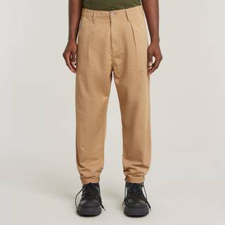Pleated Chino Relaxed Tapered - Brown - Men