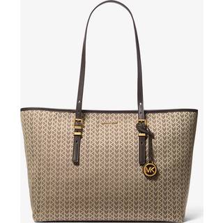 Quinn Large MK2000 Logo Jacquard Tote Bag - Michael Kors - Natural - ONE SIZE