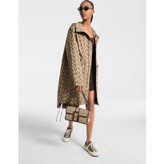 MK2000 Logo Jacquard Oversized Parka - Michael Kors - Brown - M-L