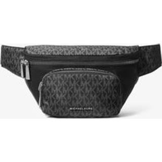 MK Tanner Signature Logo Print Nylon Utility Sling Pack - Black - Michael Kors - ONE SIZE