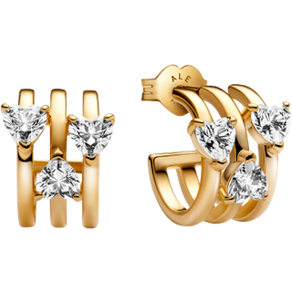 Pandora Ohrringe - Dreifaches Herz - 263656C01 - gold