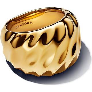 Pandora Gold Rippled Statement Ring - 52