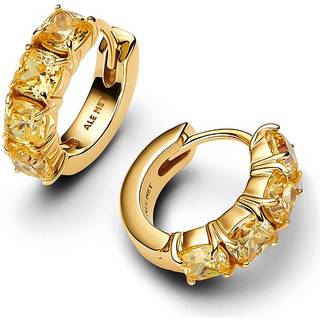 Pandora Gold Yellow Crystal Hoop Earrings