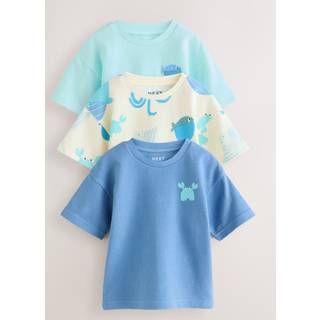 Next Kortærmet tekstureret T-shirt 3 -pakke (3mdr.-7år)