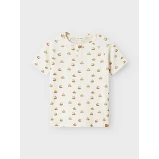 Lil Atelier Lavo Eni SS Top - Coconut Milk/Boat