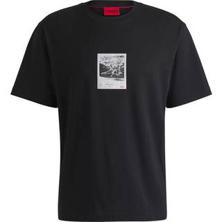 T-shirt i bomuldsjersey med hundegrafik