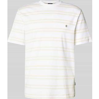 BOSS Black Herren T-Shirt beige gestreift