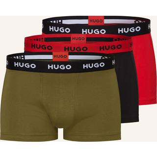 HUGO Herren Trunks grün Baumwolle & Mix unifarben
