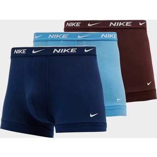 Nike Everyday Cotton Stretch Trunk Boxer Shorts 3 Pack Men - Light Blue, Dark Red, Size M - light_blue